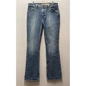 Old Navy Jeans Women's‎ Sz 10 Long Boot Cut Just Below Waist Stretch Blue Denim